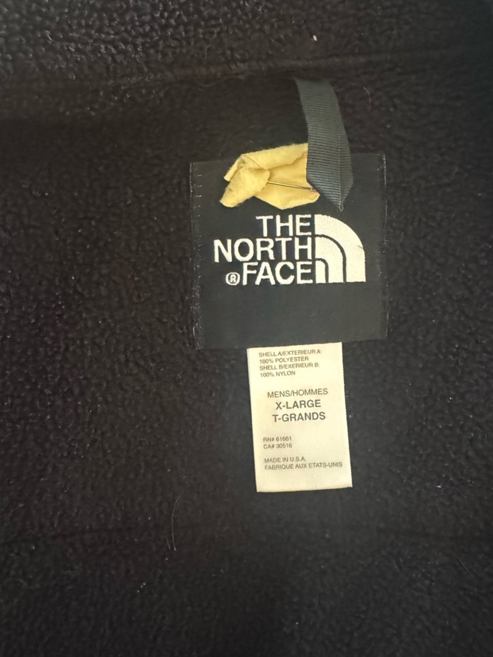 The North Face Men’s Black Fleece/Softshell Hybrid Vest - Picture 5 of 5